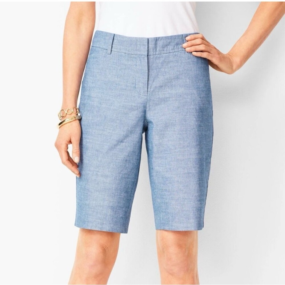 Talbots Women's Cambray Bermuda Perfect Shorts 9.5 inch inseam NWT Size 8p